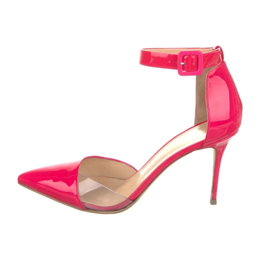 Pink Giuseppe Zanotti Patent Leather D'Orsay Pumps